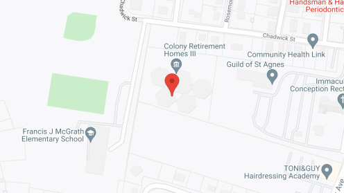 Map of the neighborhood around Colony Retirement Homes III