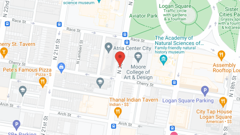 Map of the neighborhood around Atria Center City