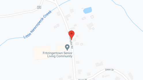Map of the neighborhood around Fritzingertown Senior Living Center