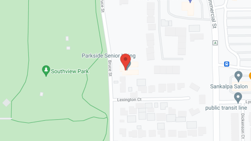Map of the neighborhood around Parkside Senior Living