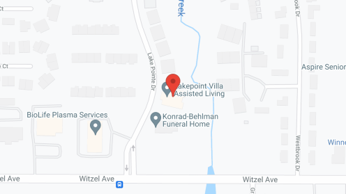 Map of the neighborhood around Lake Pointe Villa Assisted Living
