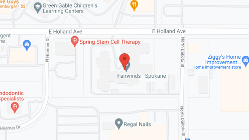 Map of the neighborhood around Fairwinds Spokane
