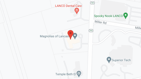 Map of the neighborhood around Magnolias of Lancaster