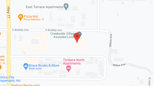 Map of the neighborhood around Creekside Village