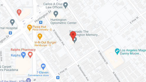 Map of the neighborhood around Silverado The Huntington