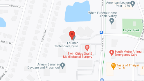 Map of the neighborhood around Ecumen Centennial House