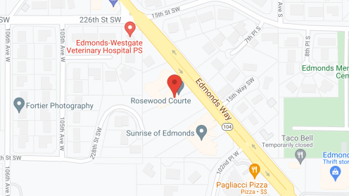 Map of the neighborhood around Rosewood Courte Memory Care Community