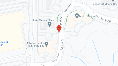 Map of the neighborhood around Atria Marina Place