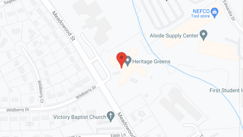 Map of the neighborhood around Heritage Greens