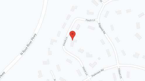 Map of the neighborhood around Finch House