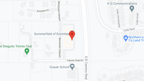 Map of the neighborhood around Summerfield of Encinitas Memory Care