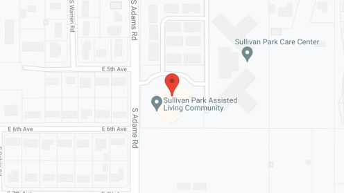 Map of the neighborhood around Sullivan Park Assisted Living Community