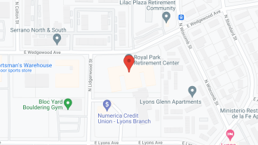 Royal Park Retirement Center in google map