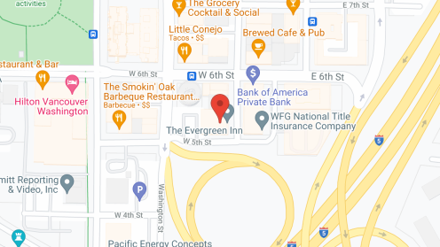 Map of the neighborhood around The Evergreen Inn Vancouver