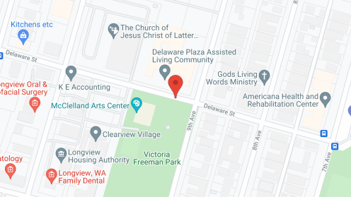 Map of the neighborhood around Delaware Plaza