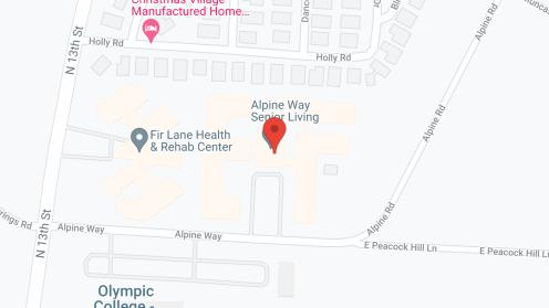 Map of the neighborhood around Alpine Way Continuing Care Community