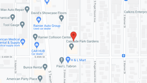 Map of the neighborhood around Cascade Park Gardens