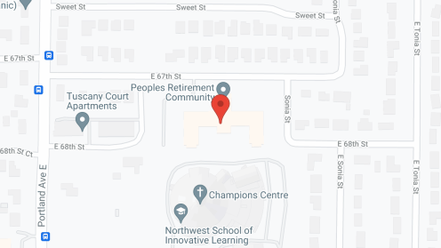 Map of the neighborhood around Peoples Retirement Community