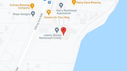 Map of the neighborhood around Liberty Shores Senior Living