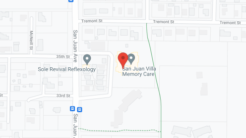 Map of the neighborhood around San Juan Villa