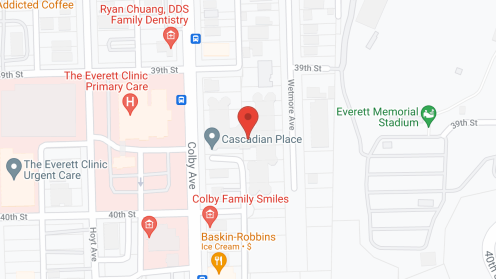 Map of the neighborhood around Holiday Cascadian Place