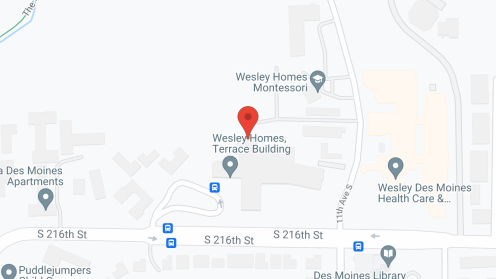 Map of the neighborhood around Wesley Homes Des Moines