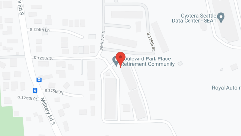 Map of the neighborhood around Boulevard Park Place Active Retirement Living