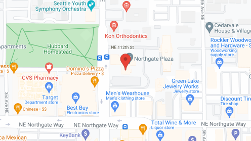 Map of the neighborhood around Northgate Plaza
