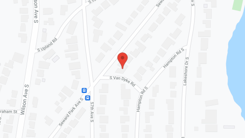 Map of the neighborhood around LakeCrest House