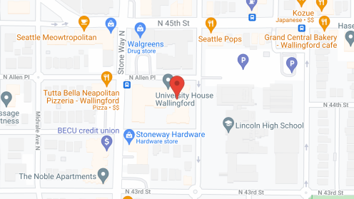 Map of the neighborhood around University House Wallingford