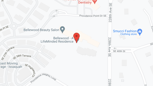 Map of the neighborhood around Bellewood