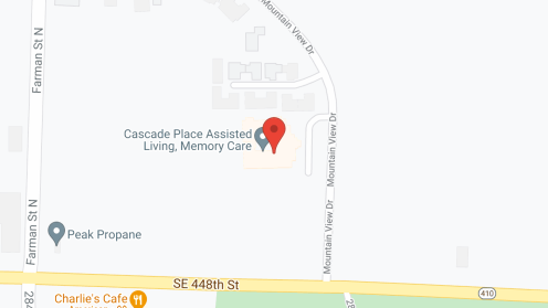 Map of the neighborhood around Cascade Place