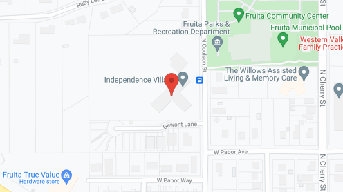 Map of the neighborhood around Independence Village