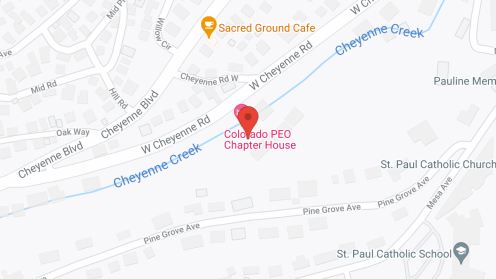 Map of the neighborhood around Colorado PEO Chapter House