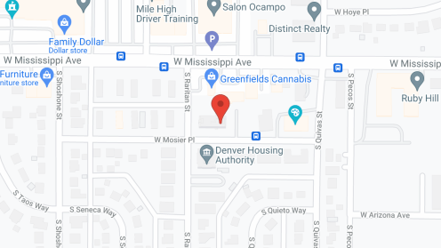 Map of the neighborhood around Denver Housing Auth Walsh Mnr