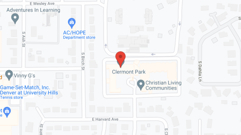 Map of the neighborhood around Clermont Park