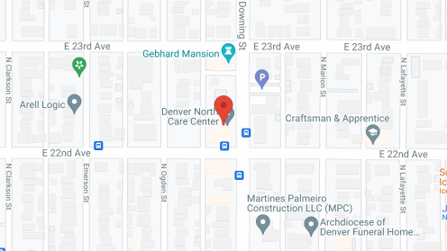 Map of the neighborhood around Denver North Care Center