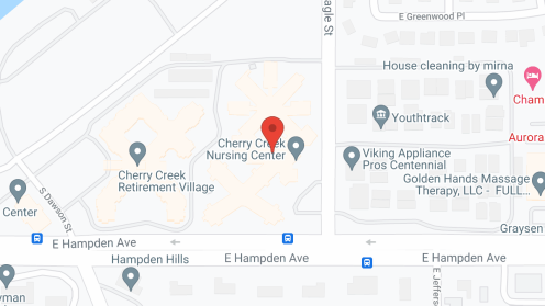 Map of the neighborhood around Cherry Creek Nursing Center