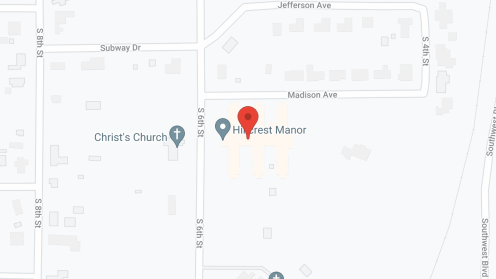 Map of the neighborhood around Hillcrest Manor
