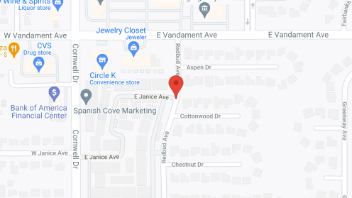 Map of the neighborhood around Spanish Cove Marketing
