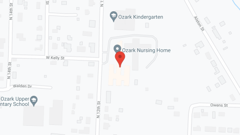 Map of the neighborhood around Ozark Nursing Home Inc