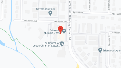 Map of the neighborhood around Briarwood Nursing Ctr