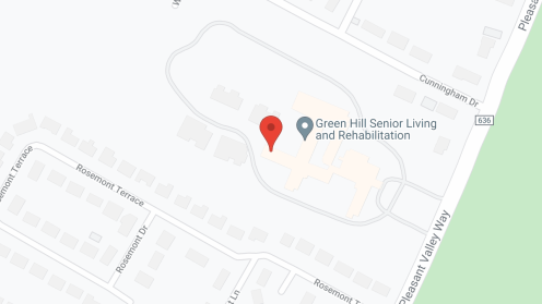Map of the neighborhood around Green Hill Retirement Community