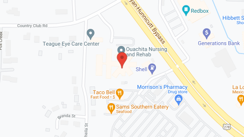Map of the neighborhood around Ouachita Convalescent Ctr