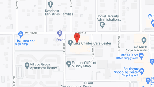 Map of the neighborhood around Lake Charles Care Ctr