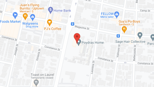 Map of the neighborhood around Poydras Home For Elderly