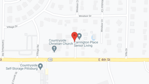Map of the neighborhood around Carrington Place and Cottages