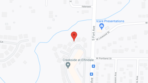 Map of the neighborhood around Creekside at Elfindale
