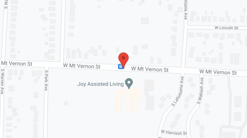 Map of the neighborhood around Joy Assisted Living