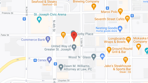 Map of the neighborhood around Corby Place